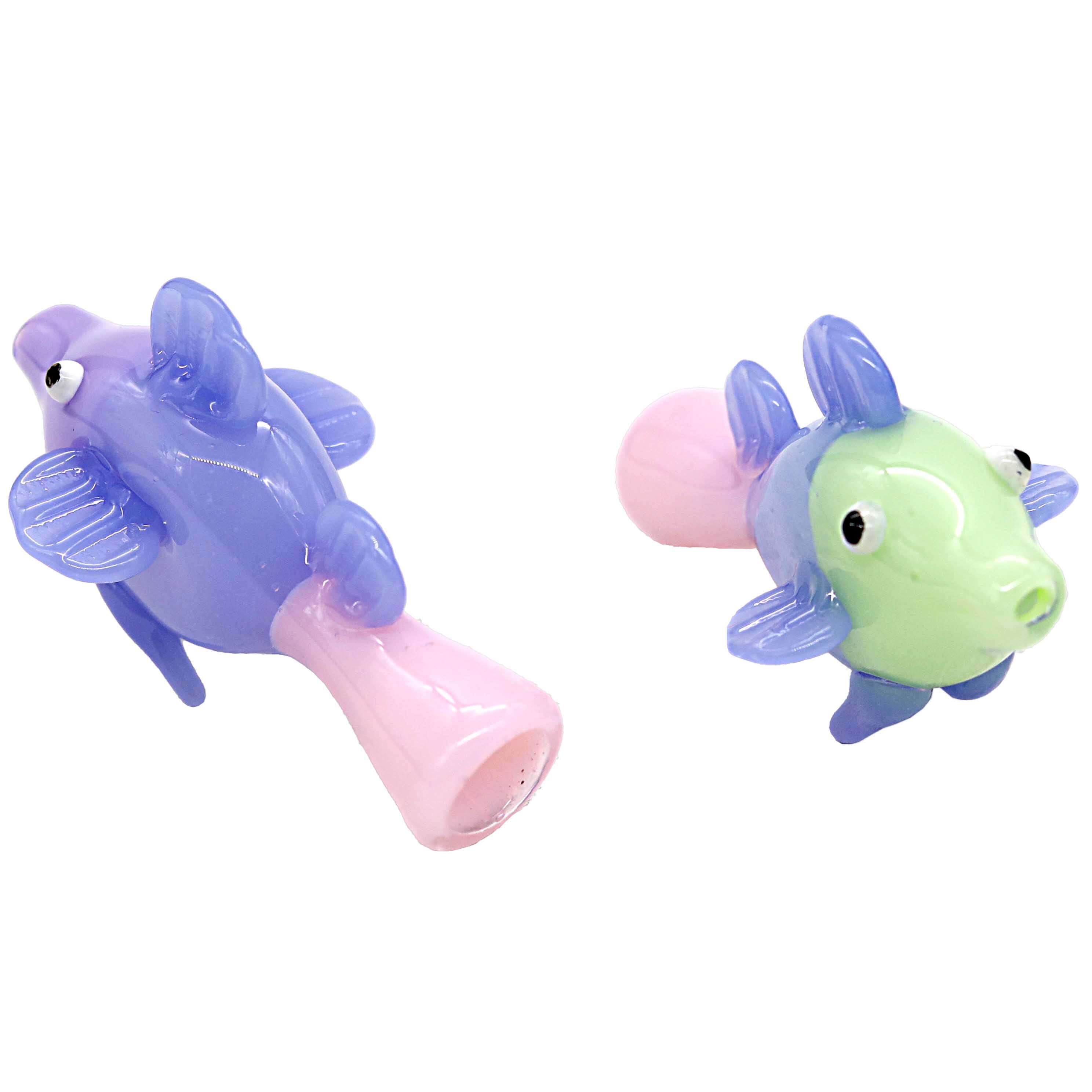 Slyme Color Tube Fish One Hitter Chillum (SB-7017) | 4 inch | Assorted Colors product image